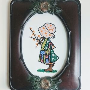 Vintage Holly Hobby Framed Picture
